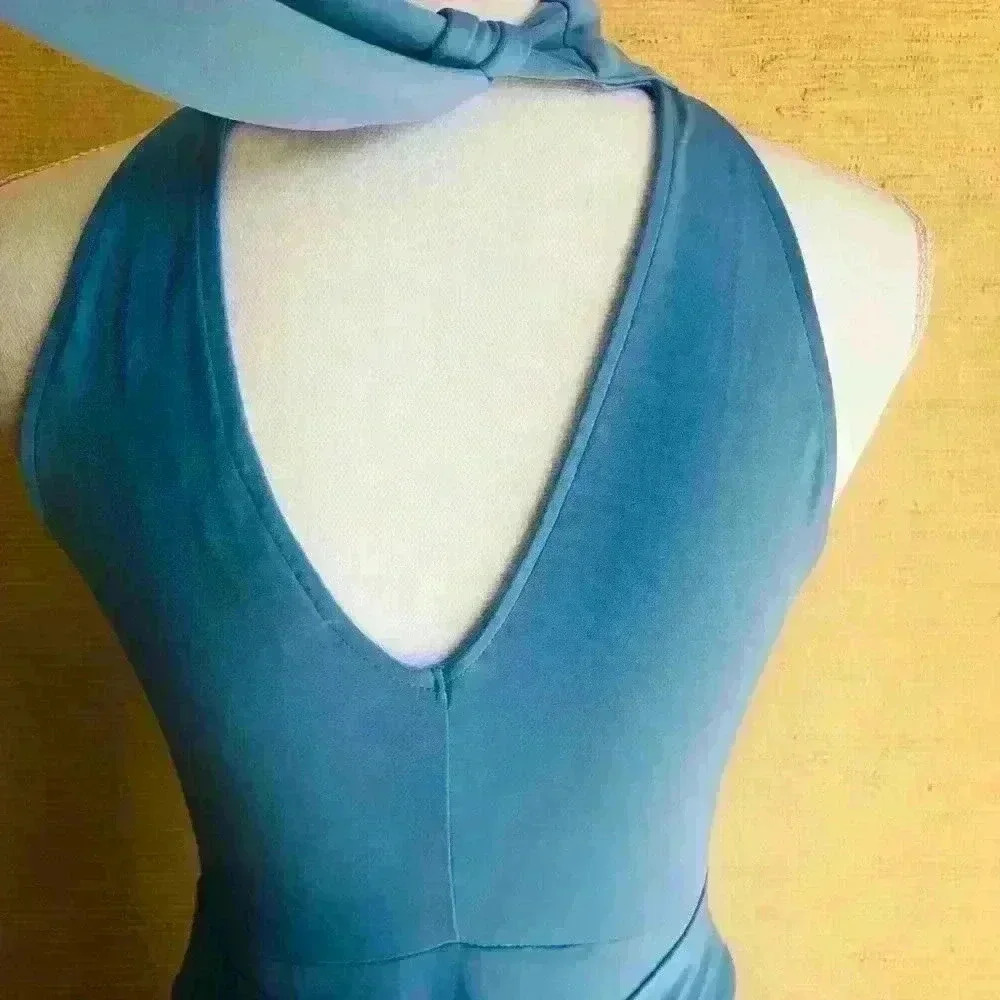 NEW! New York & Company Neck Tie Maxi Dress. - Picture 3 of 8
